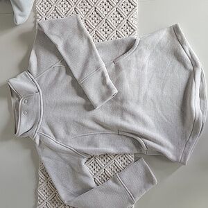 PRANA Breathe Soft Dream Dust Gray Tri Thermal Threads Tunic Medium EUC $115